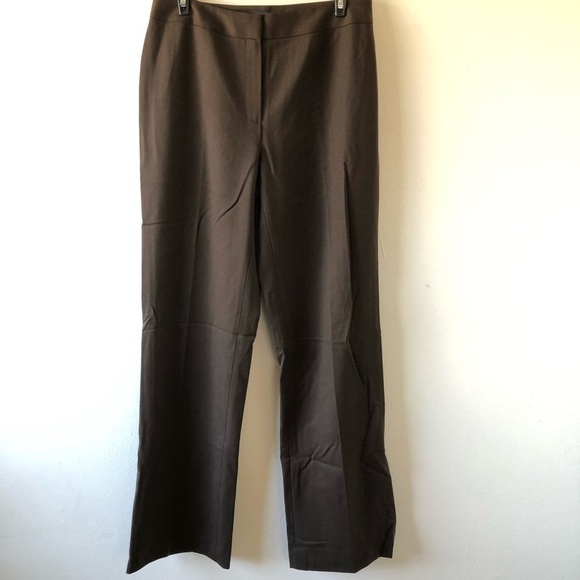 Lafayette 148 New York Pants - Lafayette 148 Brown Wool Straight Leg Trousers 4